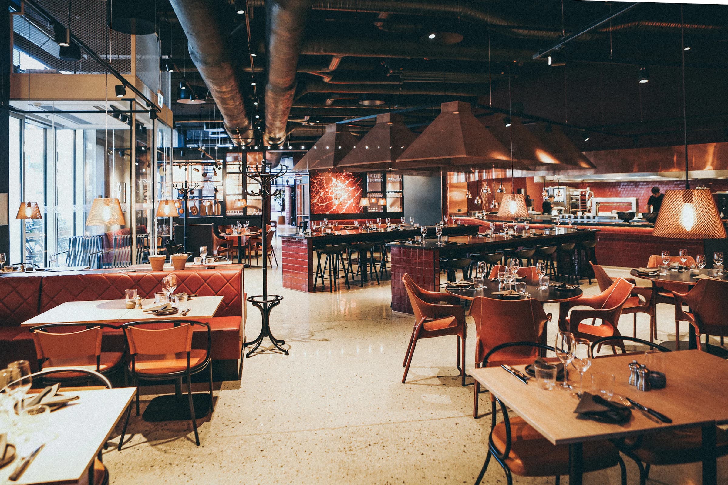 A busy restaurant floor